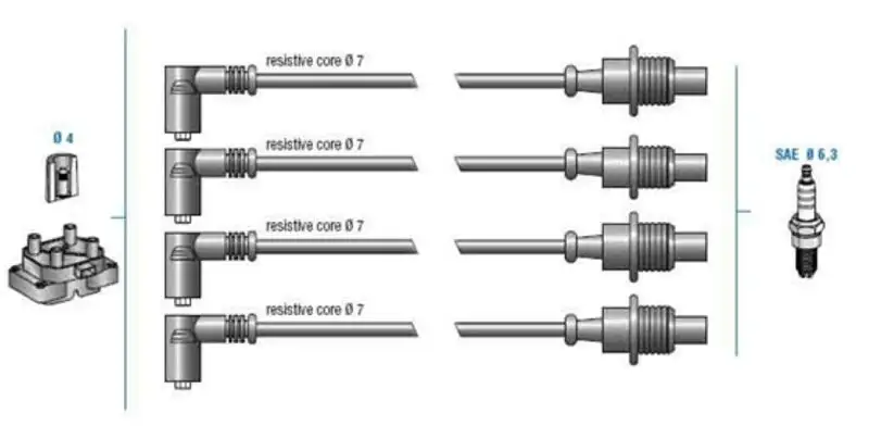 DODUCO 7861 Buji Kablosu 5967K7 resmi