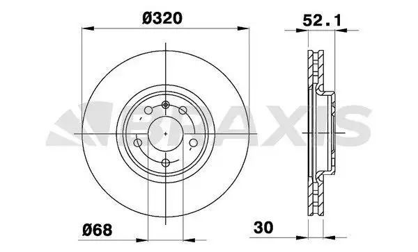 BRAXIS AD0009 Ön Fren Diski 8R0615301C resmi
