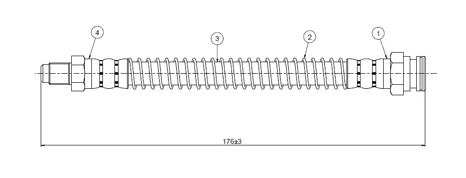 CAVO C800570C Arka Fren Hortumu 480669 resmi