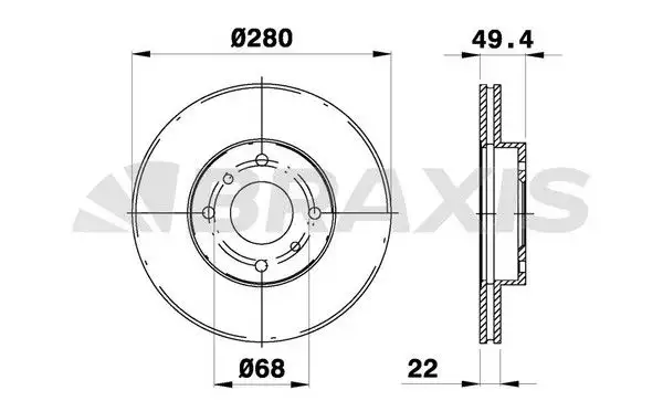 BRAXIS AE0144 Ön Fren Diski 4020655F01 resmi