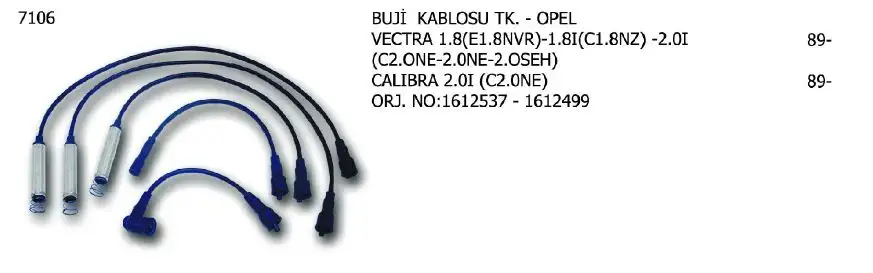 ÜNÜVAR 7106 Buji Kablosu resmi