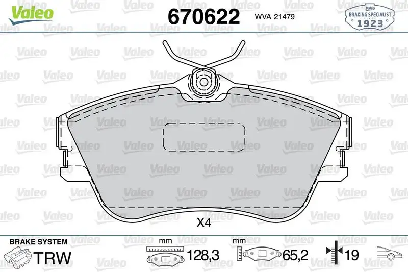 VALEO 670622 Ön Fren Balatası 701698151E resmi