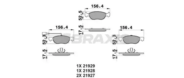 BRAXIS AB0041 Ön Fren Balatası 77362300 resmi