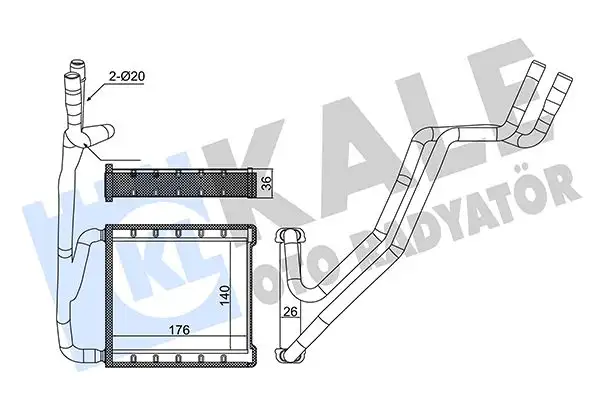 KALE 353860 Kalorifer Radyatörü AV1118B539CC resmi