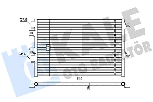 KALE 389200 Klima Radyatörü 6001548129 resmi