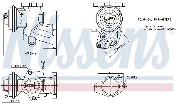 NISSENS 98476 EGR Valfi resmi