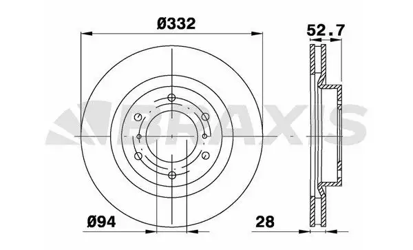 BRAXIS AD1027 Ön Fren Diski resmi