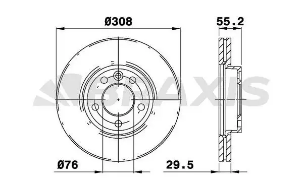 BRAXIS AD0123 Ön Fren Diski resmi
