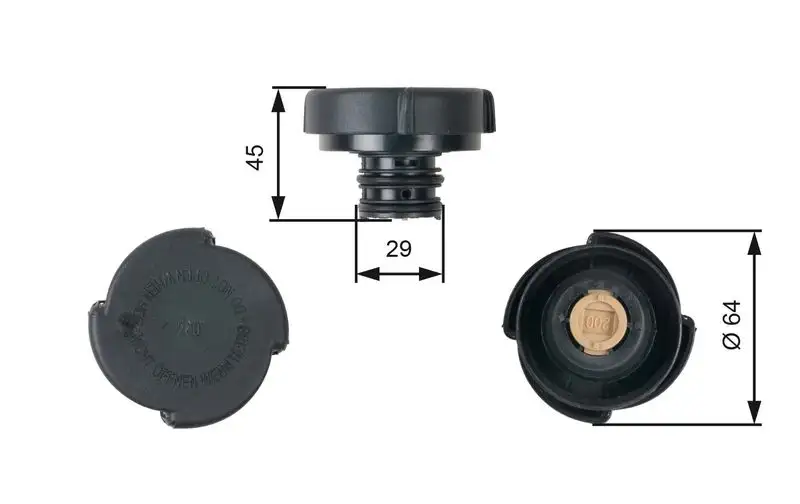 GATES RC204 Yedek Su Depo Kapağı resmi