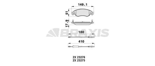 BRAXIS AB0394 Ön Fren Balatası 425287 resmi