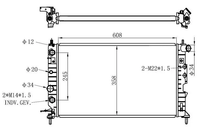 ORIS MOP016023 Radyatör 1300161 resmi