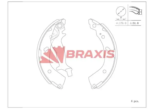 BRAXIS AC0110 Arka Fren Balatası 583051CF10 resmi