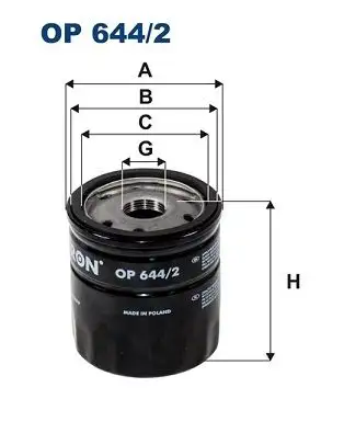 FILTRON OP644/2 Yağ Filtresi resmi