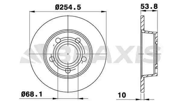 BRAXIS AE0564 Arka Fren Diski 4B0615601A resmi