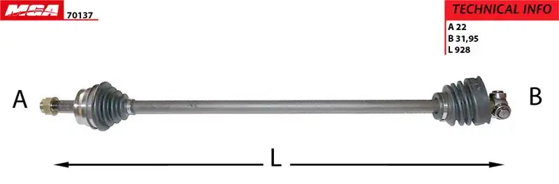 MGA 70137 Ön Aks (Sağ) 7735107 resmi