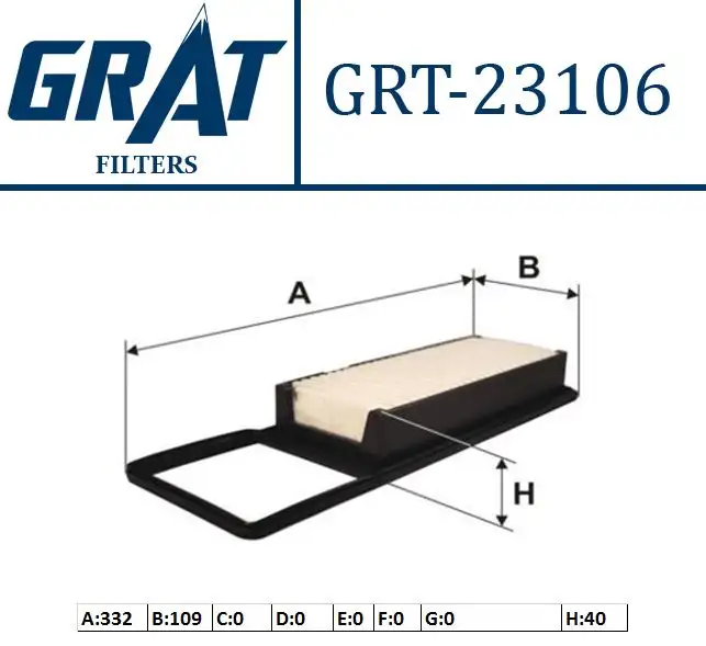GRAT 23106 Hava Filtresi 17220PWC000 resmi