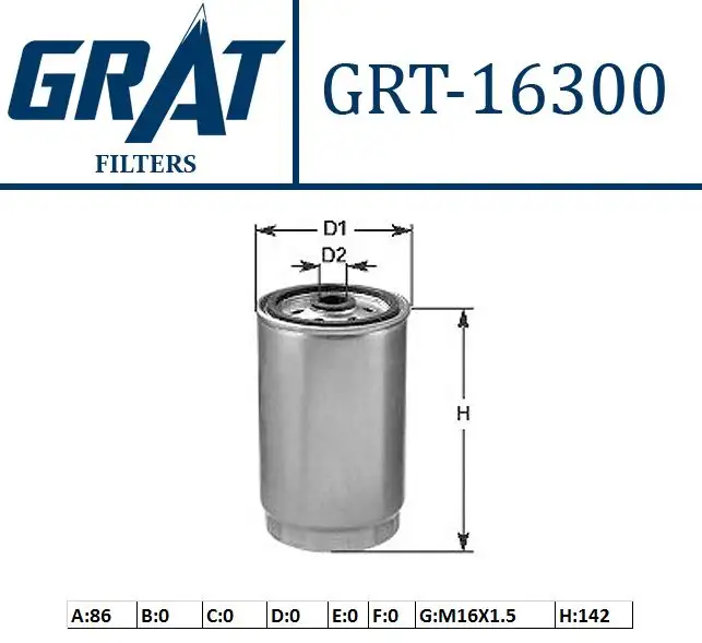 GRAT 16300 Yakıt Filtresi 319224H001 resmi