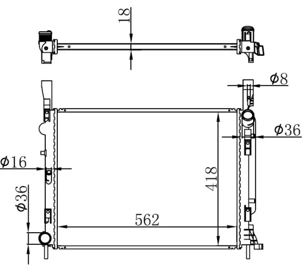 ORIS BRN073018 Radyatör 8200418329 resmi