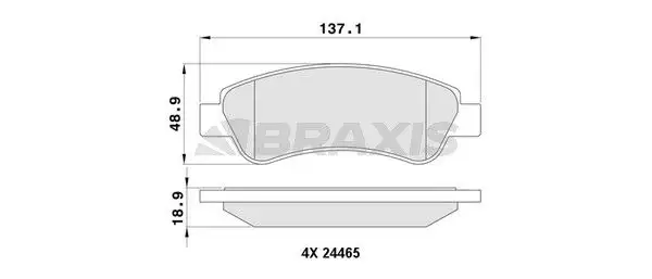 BRAXIS AA0066 Ön Fren Balatası resmi