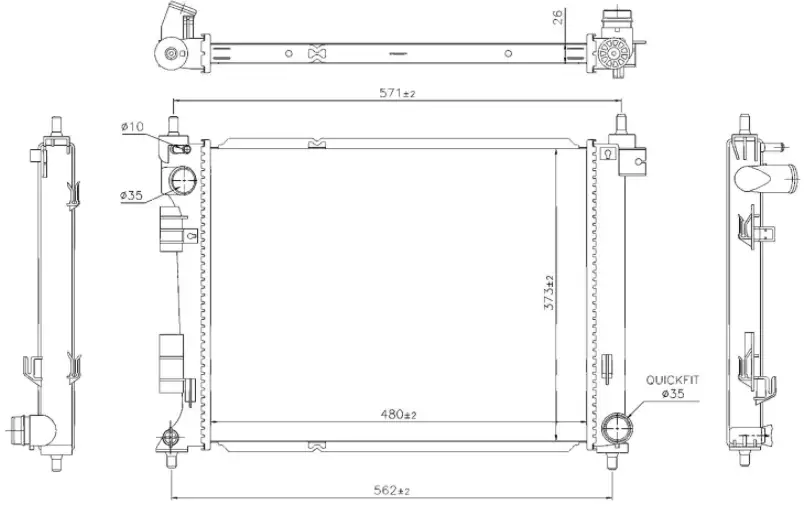 ORIS BHY913026 Radyatör 25310C8400 resmi