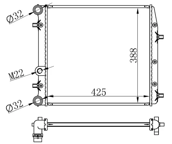 ORIS BVW011022 Radyatör 6Q0121253AG resmi