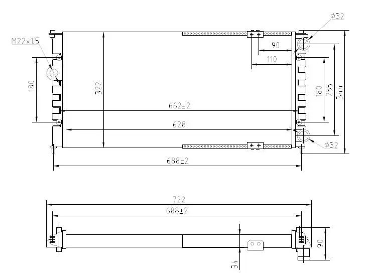 MGA 80180 Radyatör 6K0121253G resmi