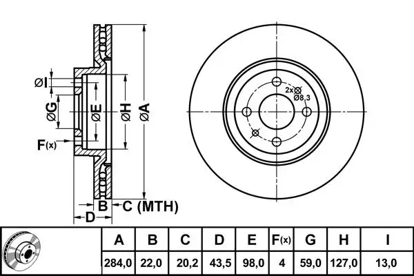 MGA 50101 Ön Fren Diski 46455892 resmi