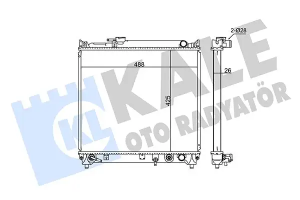 KALE 348095 Radyatör 1770056B11 resmi