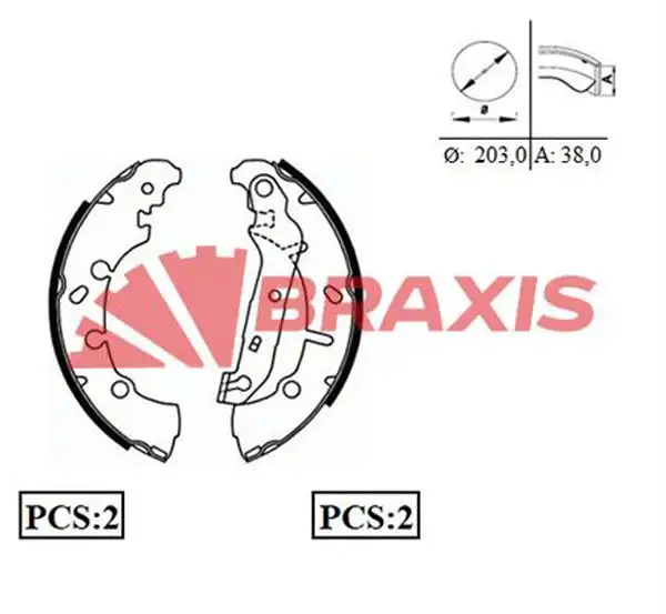 BRAXIS AC0065 Arka Fren Balatası resmi