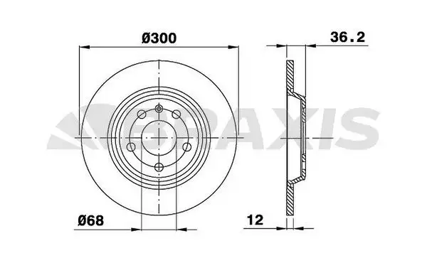 BRAXIS AE0103 Arka Fren Diski 8K0615601B resmi