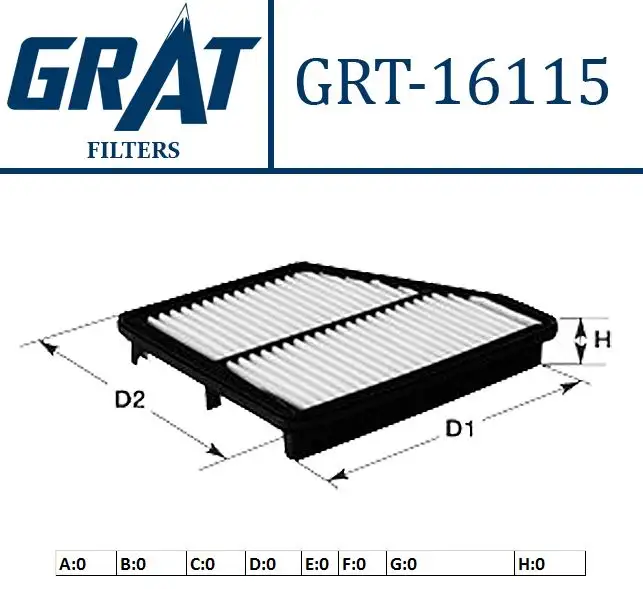 GRAT 16115 Hava Filtresi 281133X000 resmi