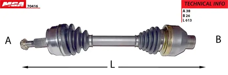 MGA 70416 Ön Aks (Sol) 7H0407271AS resmi