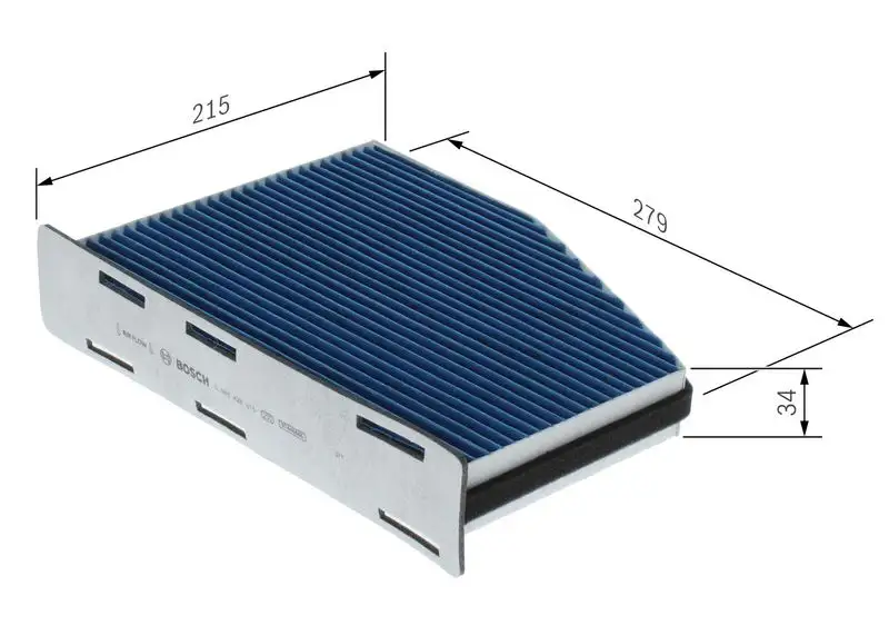 BOSCH 0986628615 Polen Filtresi (Antibakteriyel) 1K1819669 resmi