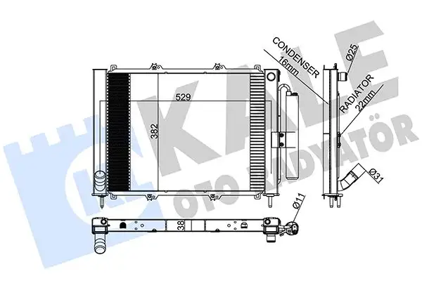 KALE 382400 Radyatör 8200267994 resmi