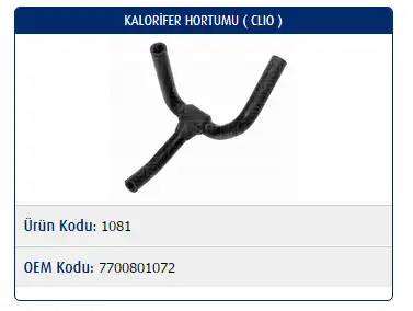MASTER M1081 Kalorifer Hortumu L1T11129AB resmi