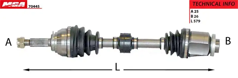MGA 70445 Ön Aks (Sağ) 495001C510 resmi