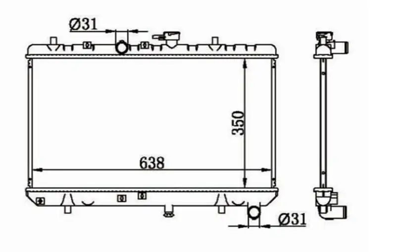 MGA 80603 Radyatör 25310FD010 resmi