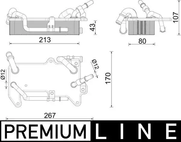 MAHLE CLC284000P Şanzıman Yağ Soğutucu PAB31702100 resmi
