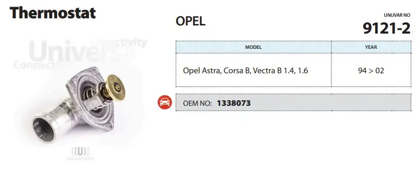 ÜNÜVAR 9121-2 Termostat 1338073 resmi