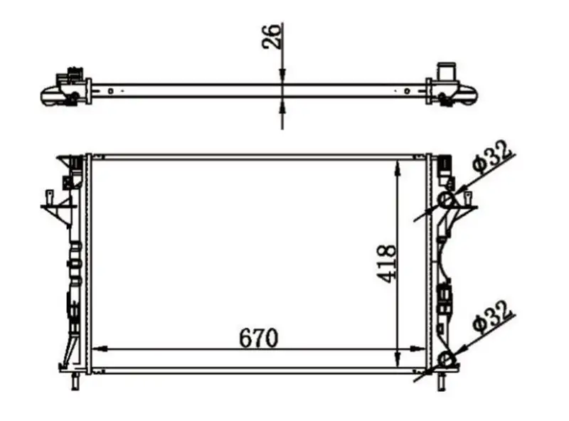 MGA 80127 Radyatör 8200008764 resmi
