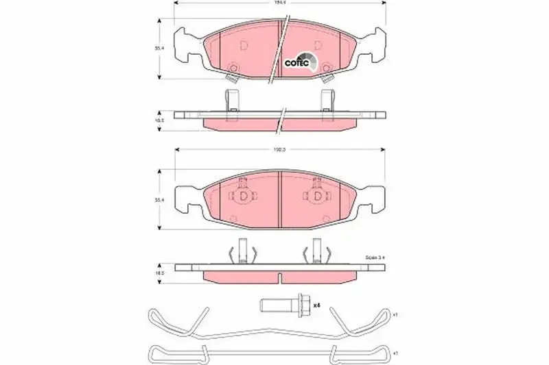 TRW GDB4120 Ön Fren Balatası resmi