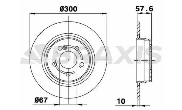 BRAXIS AE0211 Arka Fren Diski A2044231512 resmi