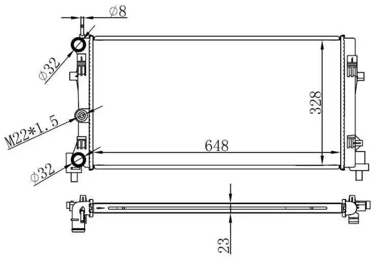 ORIS MAU063023 Radyatör 6R0121253 resmi