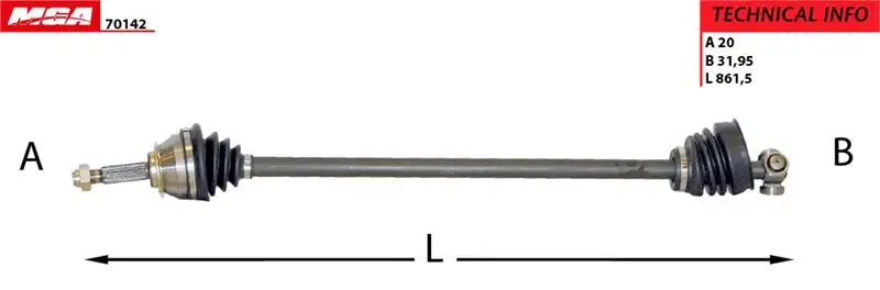 MGA 70142 Ön Aks (Sağ) 7682656 resmi