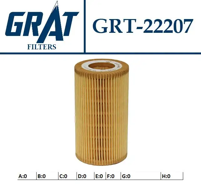 GRAT 22207 Yağ Filtresi 6511800109 resmi