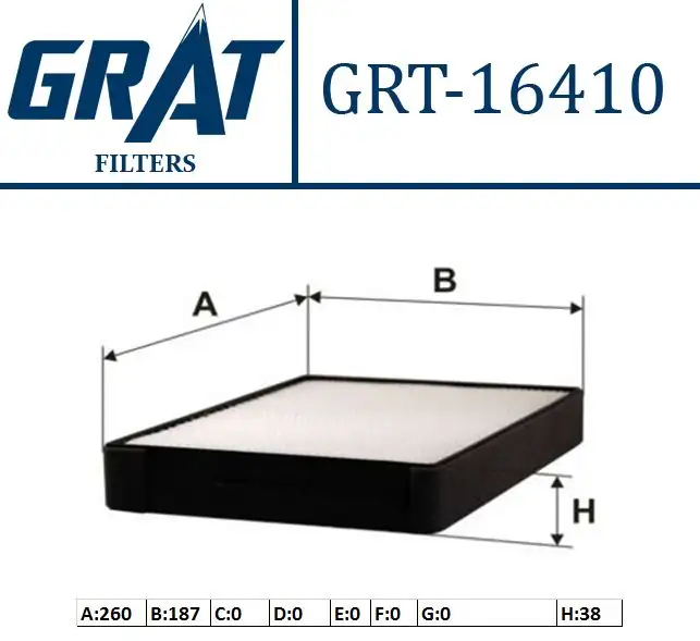 GRAT 16410 Polen Filtresi 9761938100 resmi