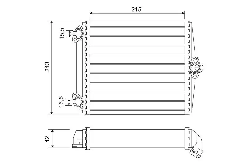 VALEO 734637 Kalorifer Radyatörü A0028355301 resmi