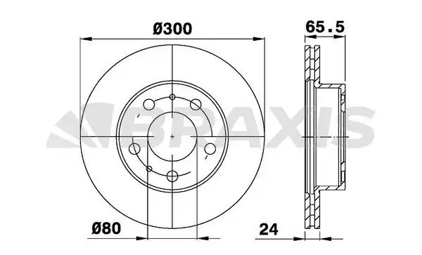 BRAXIS AE0728 Ön Fren Diski 51858362 resmi