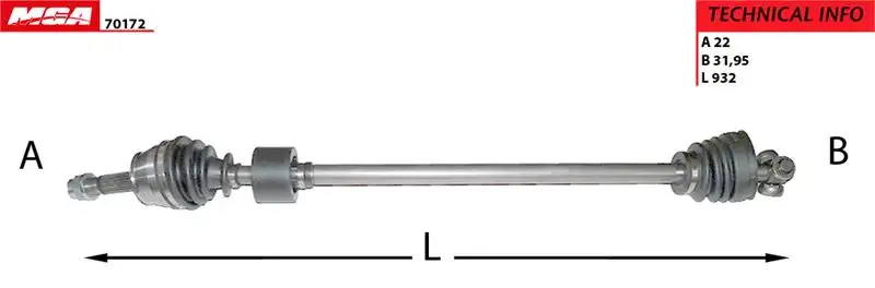 MGA 70172 Ön Aks (Sağ) 46308347 resmi