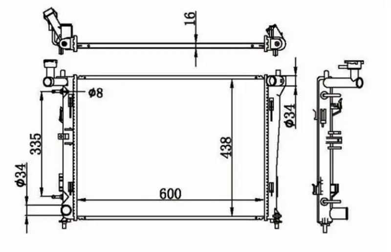 MGA 80614 Radyatör 253102H050 resmi